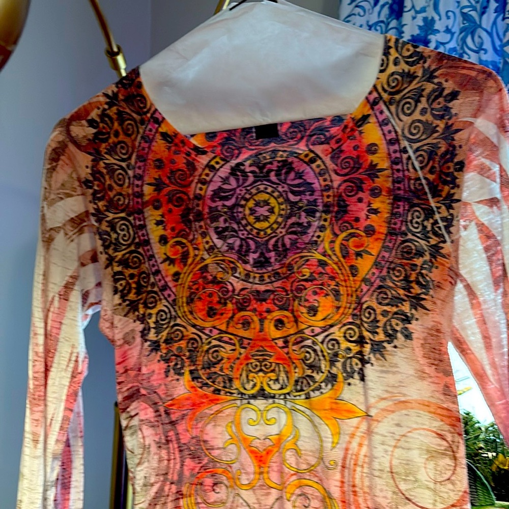 Ojai Large Relaxed Loose Weave Long Sleeve Tee